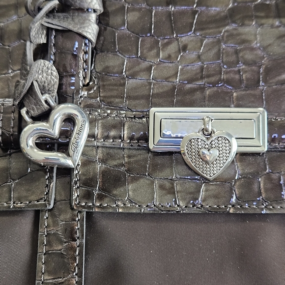 Brighton Brown Crocodile-Patterned Women's Backpack - Picture 4 of 9